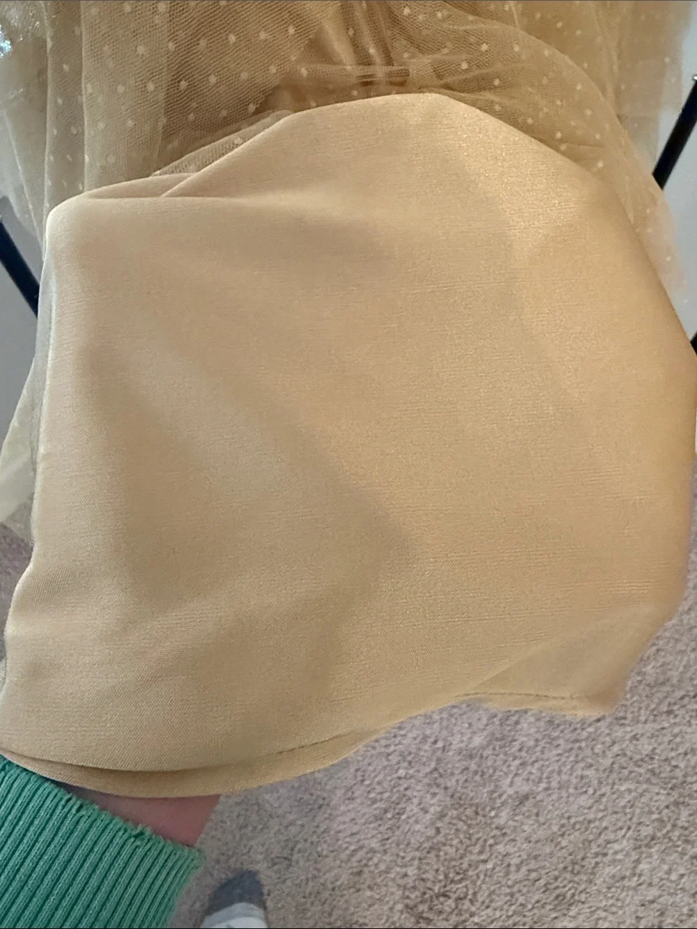 Tiered Polka Dot Tulle Skirt in gold - Picture 4 of 6